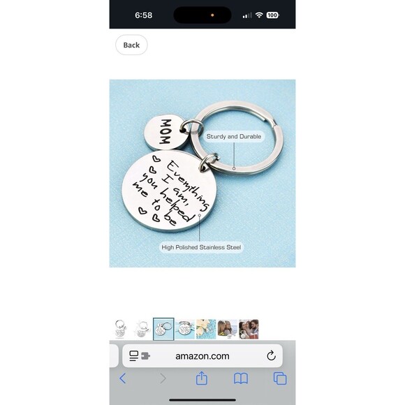 🖤 “I Love You Mama” Tote & Silver Keychain Gift Set – Brand New - Picture 2 of 9